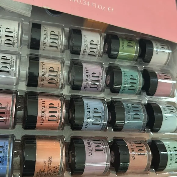AZUREBEAUTY 42Pcs Dip Powder Nail Kit Starter, 32 Colors NEW - Picture 4 of 13